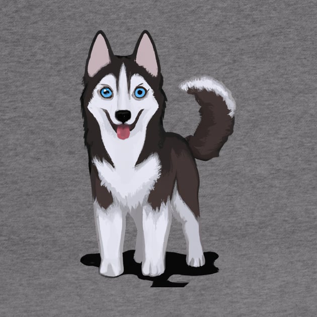 Cute Siberian Husky Drawing by Play Zoo